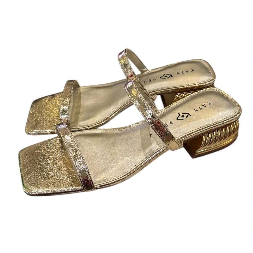 Katy Perry Collections The Framing Gold Women's Slide Sandals 9 — image 2 of 6